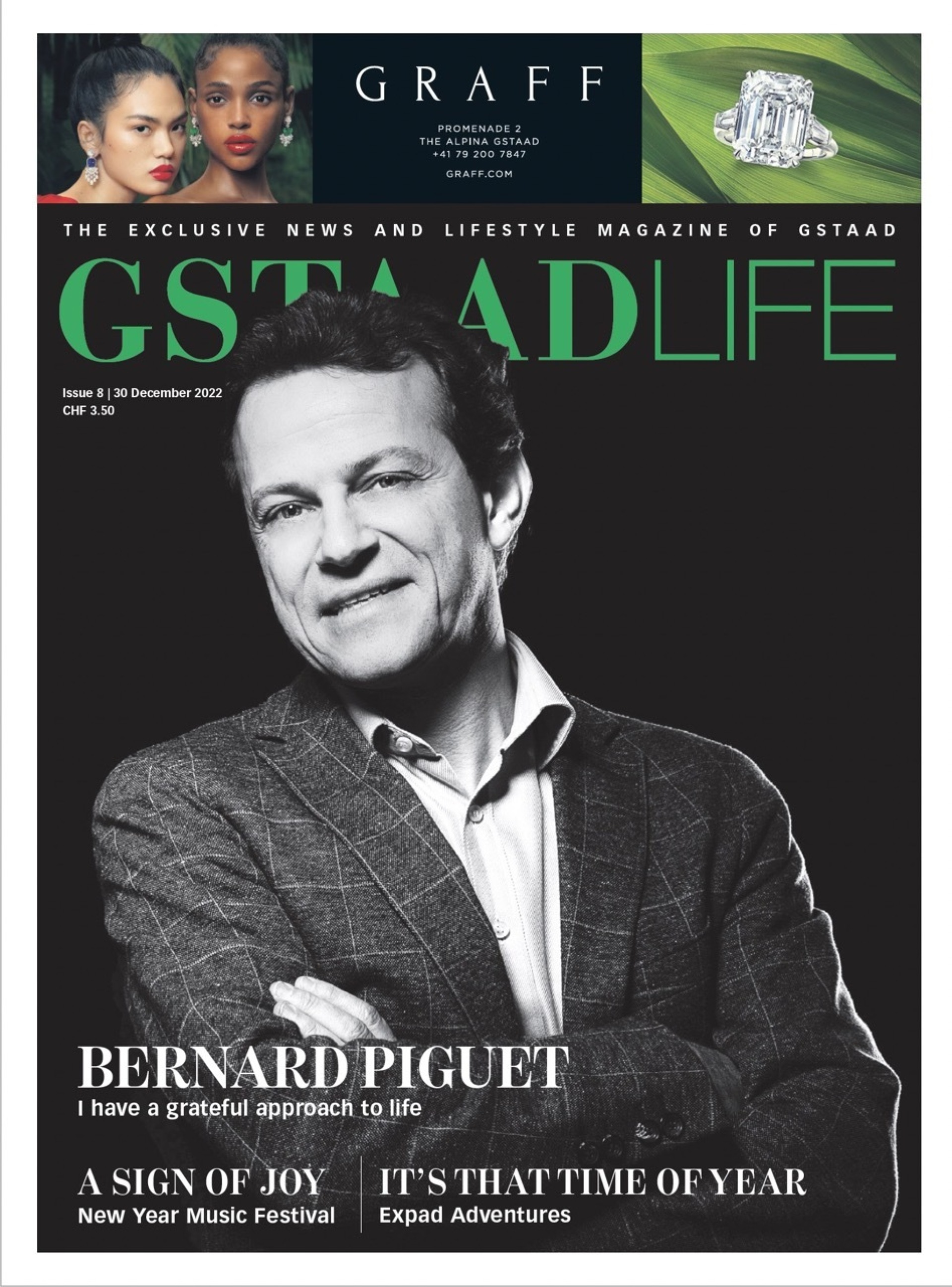 Bernard Piguet is on the cover of the New Years issue, interviewed by Alan Ipekian