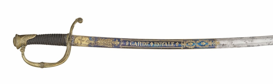 Infantry officer's saber, Garde Royale Suisee, 1821, sold for CHF 20'000
