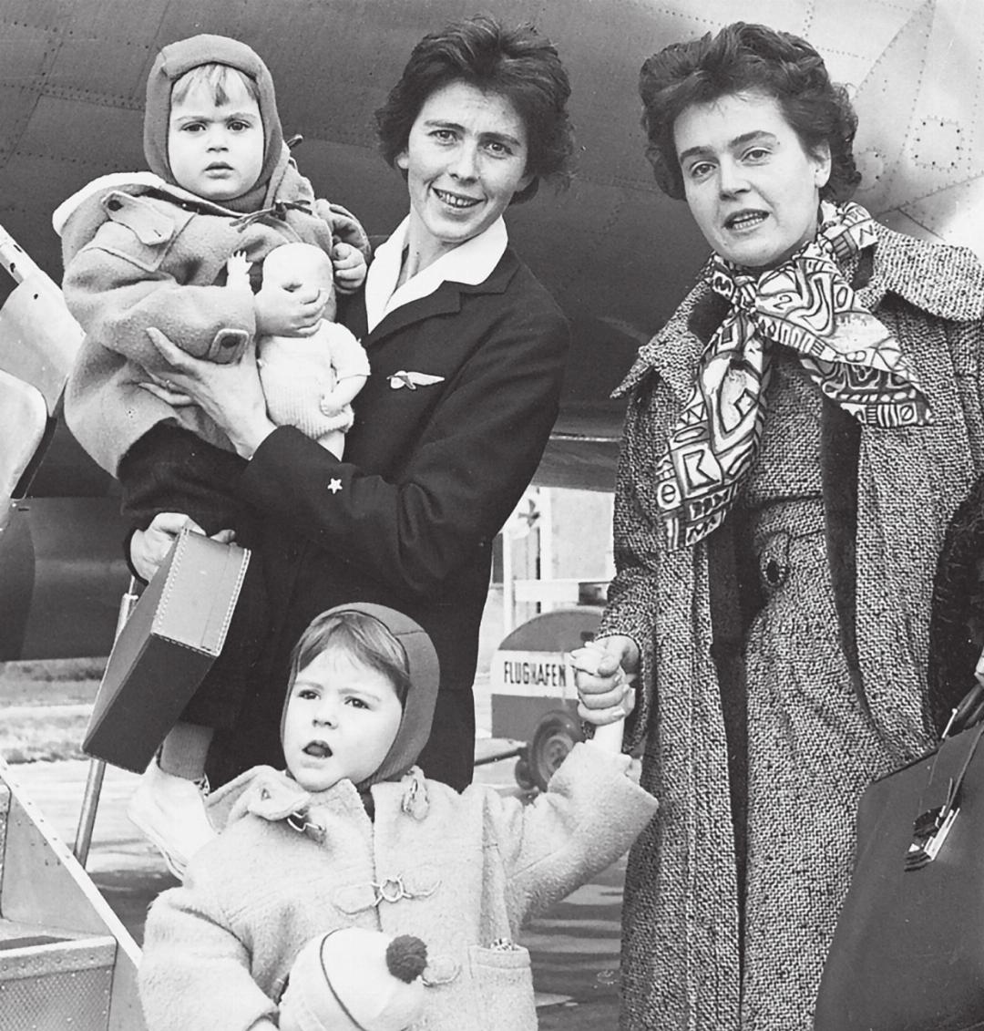 My mother holding my hand with my aunt Olga carrying my sister Maja, 1961 GstaadLife 3 I 2023 © Razumovsky Family Archives