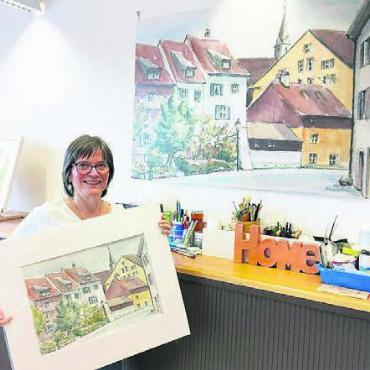 Eine ganz besondere Ausstellung - Original und Replika: Für die Leuefäscht-Galerie lässt Romy Latscha die Gemälde auf ein A0-Format replizieren.