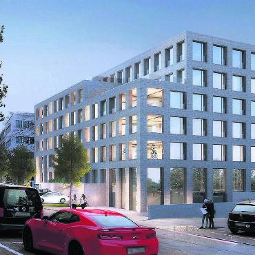 Moderne und stilvolle Bank - Die AKB investiert 16 Millionen Franken in den Standort Wohlen: An der Bahnhofstrasse entsteht ein modernes Bankgebäude mit stilvollen Wohnungen. Bild: pd