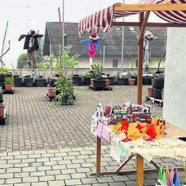 Bei Eröffnung 1000 Franken gesammelt - In Oberlunkhofen arbeiteten die gesamte Primarschule und der Kindergarten am eigenen Schulgarten. Bild: zg