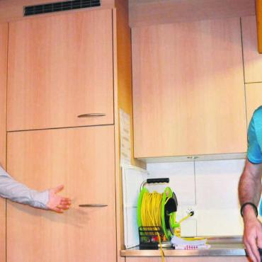Emotionen um Sachthema - Sie waren nicht gleicher Meinung: Initiant Felix Huber (links) und Gemeinderat Thomas Lang. Bild: Roger Wetli