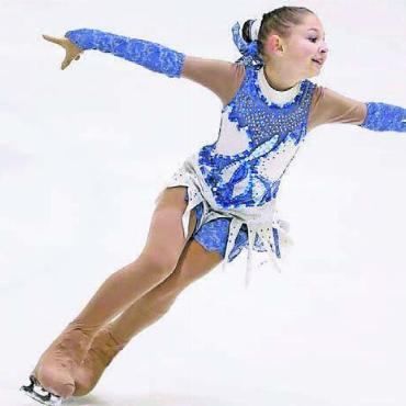 Bronzemedaille für Raina Döring - Zeigte eine fantastische Kür und holte die Bronzemedaille: die zehnjährige Raina Döring. Bild: zg