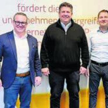 Wechsel in der Chefetage - Von links: Präsident Philippe Ramseier, Geschäftsführer Martin Buchmann (Geschäftsführer) und Hansjörg Schmidle (Leiter Technik & Service). Bild: pd