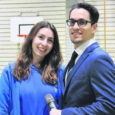 29 Medaillen erkämpft - Das Kickboxing-Wohlen-Paar: Cassandra Fasolo und Danylo Mancari (der als Speaker eingesprungen ist).