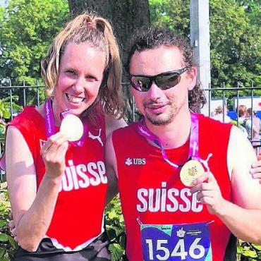 Allen Widrigkeiten getrotzt - Siegten beide über 200 Meter: Anja Van Helden und Sascha Meier.