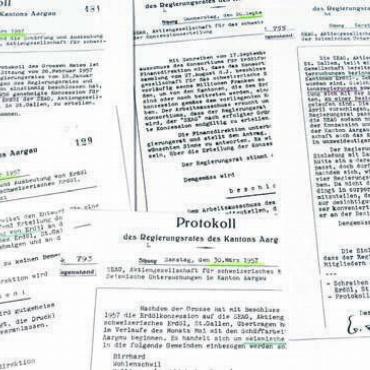 Bohrtürme im Freiamt - Viele Male wurde in Aarau getagt und protokolliert, wie es mit der Suche nach fossilen Energieträgern weitergehen soll.