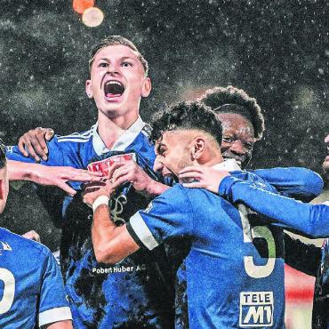 Dem Traum einen Schritt näher - Alessandro Vogt bejubelt mit dem FC Wohlen sein Tor im Cup gegen Servette. Spätestens da war er auf dem Wunschzettel einiger grosser Vereine. Bild: Freshfocus