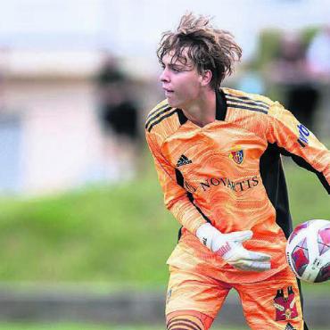 Wieder ein Goalietalent - Tim Spycher im Trikot des FC Basel. Der 19-jährige Meisterschwander wird an den FC Baden ausgeliehen. Bild: Freshfocus