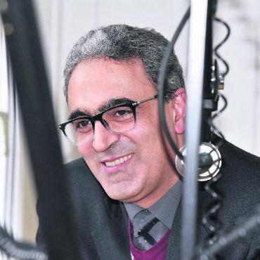 Einblick in den Alltag in Syrien - Pater Georges Aboud im Radiostudio – auch in Muri wird er von der Lage in Syrien berichten. Bilder: zg