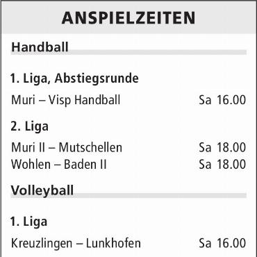 ANSPIELZEITEN