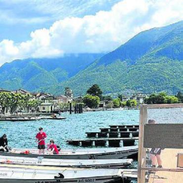 In Locarno eingewassert - Die Bremgarter Wasserfahrer trainierten im Tessin. Bild: zg