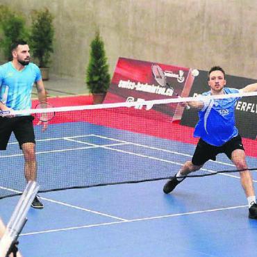 Badminton-Elite zu Gast in Widen - Cedric Nyfenegger (links) und Christian Kirchmayr sind bei Mutschellen lizenziert. Im Doppel erreichten die beiden den Halbfinal.