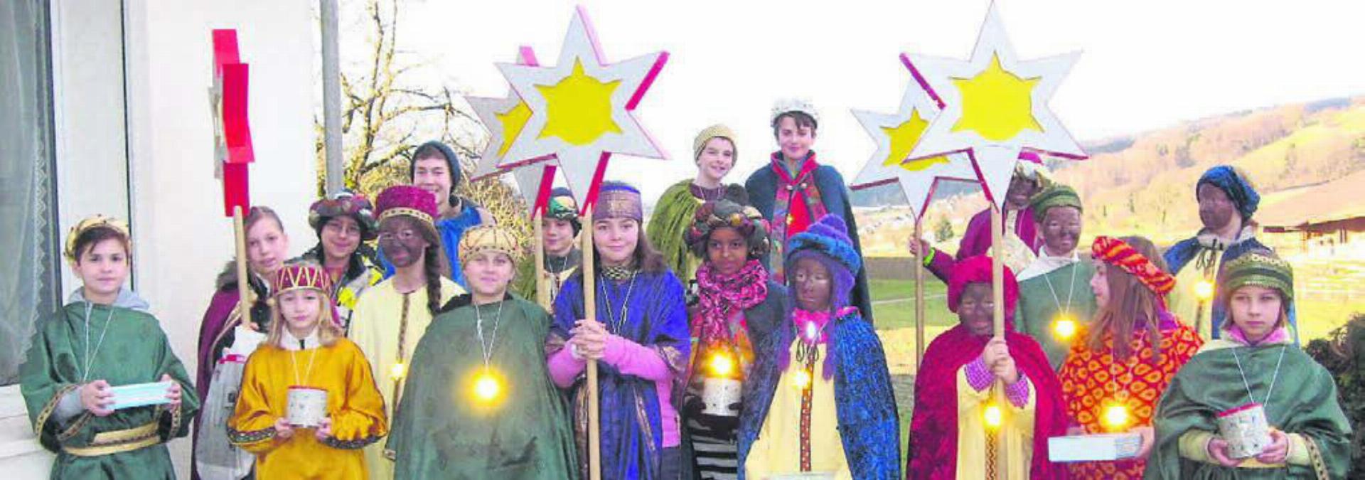 Die Künter Sternsinger sind heute Freitag und morgen Samstag unterwegs. Bild: zg