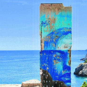 Sommer-Fotos - Graffitikunst auf Ibiza. Foto: Petra Fischler, Magden