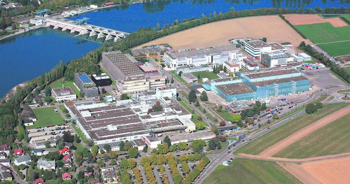 Das Pharmaunternehmen Novartis verkauft in Stein das Grundstück und ihre Gebäude. Ein Drittel der Fläche des Industrieparks ist aktuell noch ungenutzt. Foto: zVg