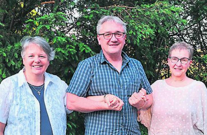 Die Fricktaler EDU-Kandidaten Monika Hottinger (links), Wolfgang Burgstaller und Cornelia Strebel. Foto: zVg