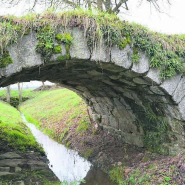 Wichtige Verbindung von damals - Am Fahrweg nach Unterrüti steht die Steinbogenbrücke Vordererlen. Eine Brücke aus dem Jahr 1857. «Damals war ihre Funktion immens wichtig», weiss Gemeinderat Fabian Trüb. Bild: Sabrina Salm