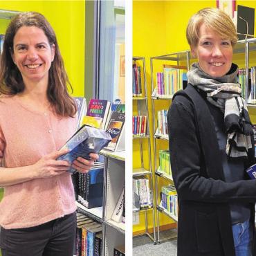 Bewegte Zeit mit Personalwechsel - Gabriela Wenk (links) und Corinne Brunner arbeiten neu in der Zentrumsbibliothek. Bilder: zg