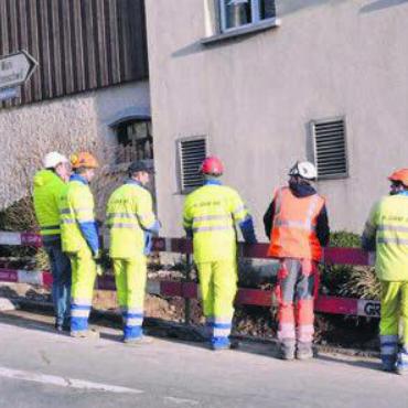 Strassensperre ab Montag - Die Vorbereitungen laufen. Bild: cbl