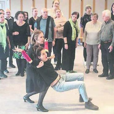 Die Premiere rückt näher - Die Darsteller warfen ihr ganzes schauspielerisches Können in die Waagschale. Bild: huy