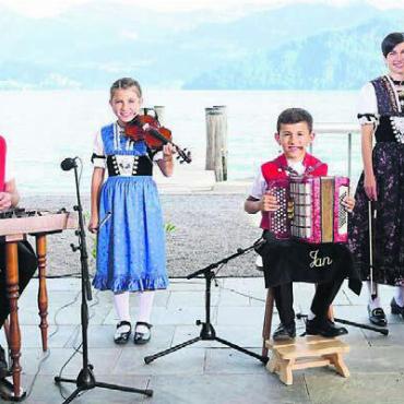 Heimatpflege - Die ganze Familie Haas teilt die Leidenschaft zur Musik. Bild: zg