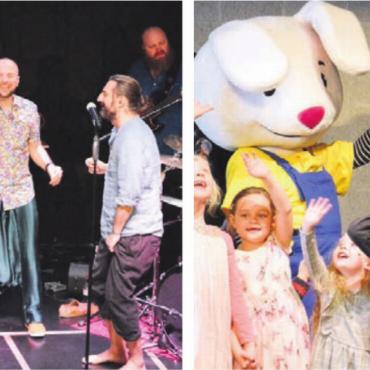 Pop und Kinderlieder - Šuma Covjeks (links) und «Nelly und Häsli Ingo» traten im qba am gleichen Wochenende auf. Bilder: zg