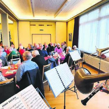 Mit Dixie ins 140. Vereinsjahr - Die Dixie-Crew der Musikgesellschaft Villmergen eröffnete mit einem fetzigen Konzert die Jahresversammlung. Bild: zg