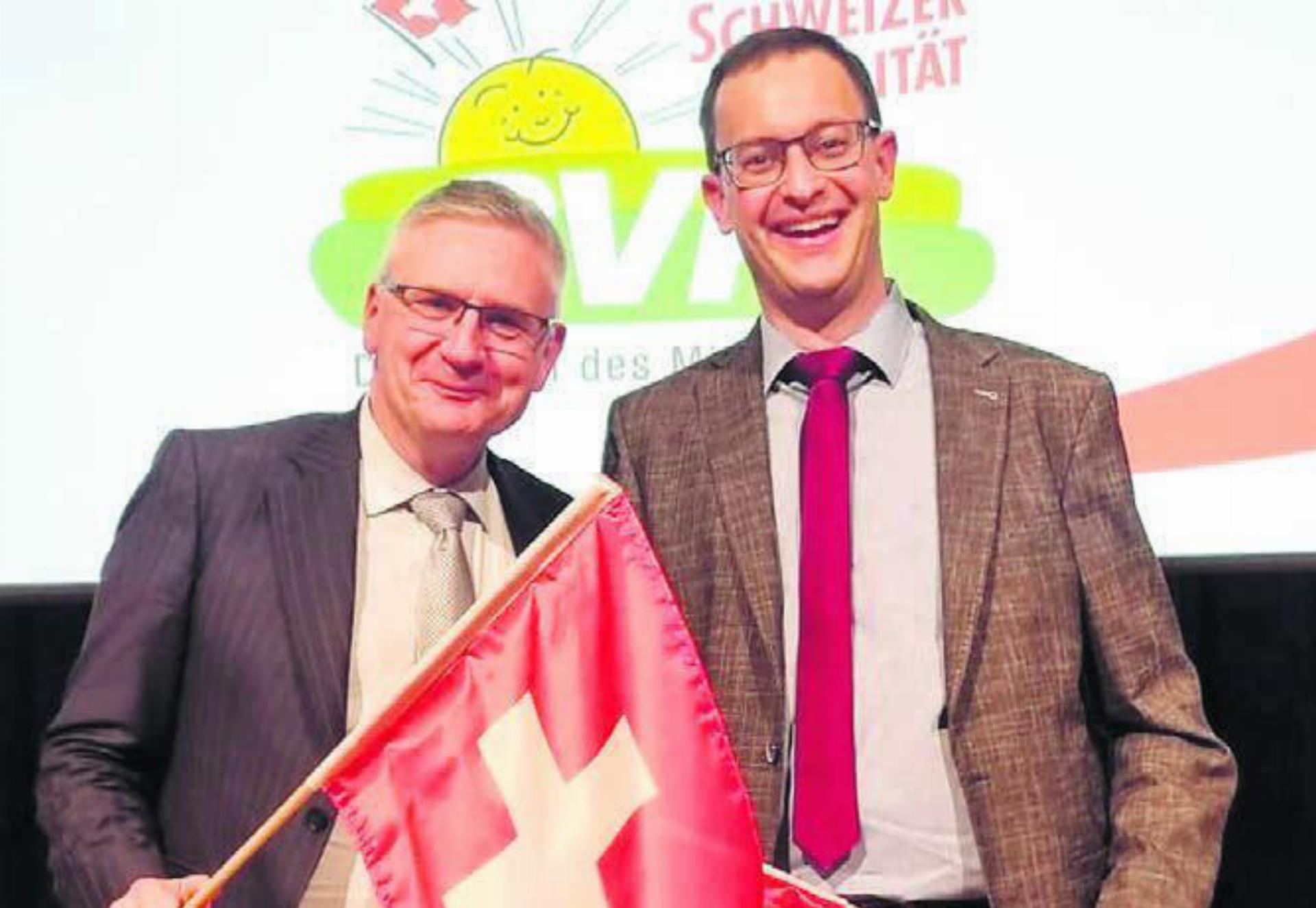Nationalrat Andreas Glarner (links) stellt sich zur Wiederwahl, Grossrat Christoph Hagenbuch zur Wahl zur Verfügung. Bild: zg
