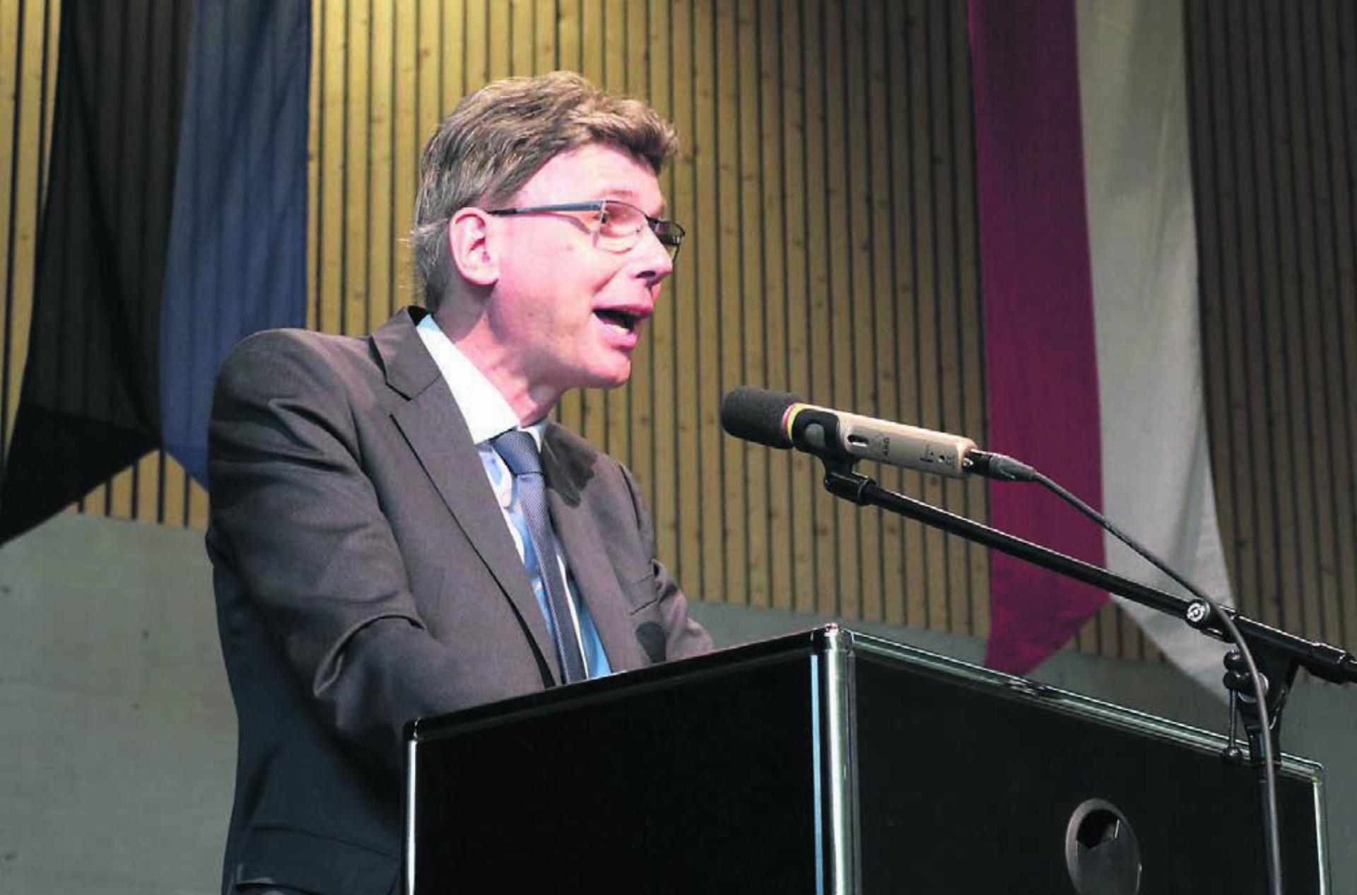 Regierungsrat Dieter Egli betonte die Wichtigkeit der Gemeindeschreiberinnen und Gemeindeschreiber. Bilder: ci