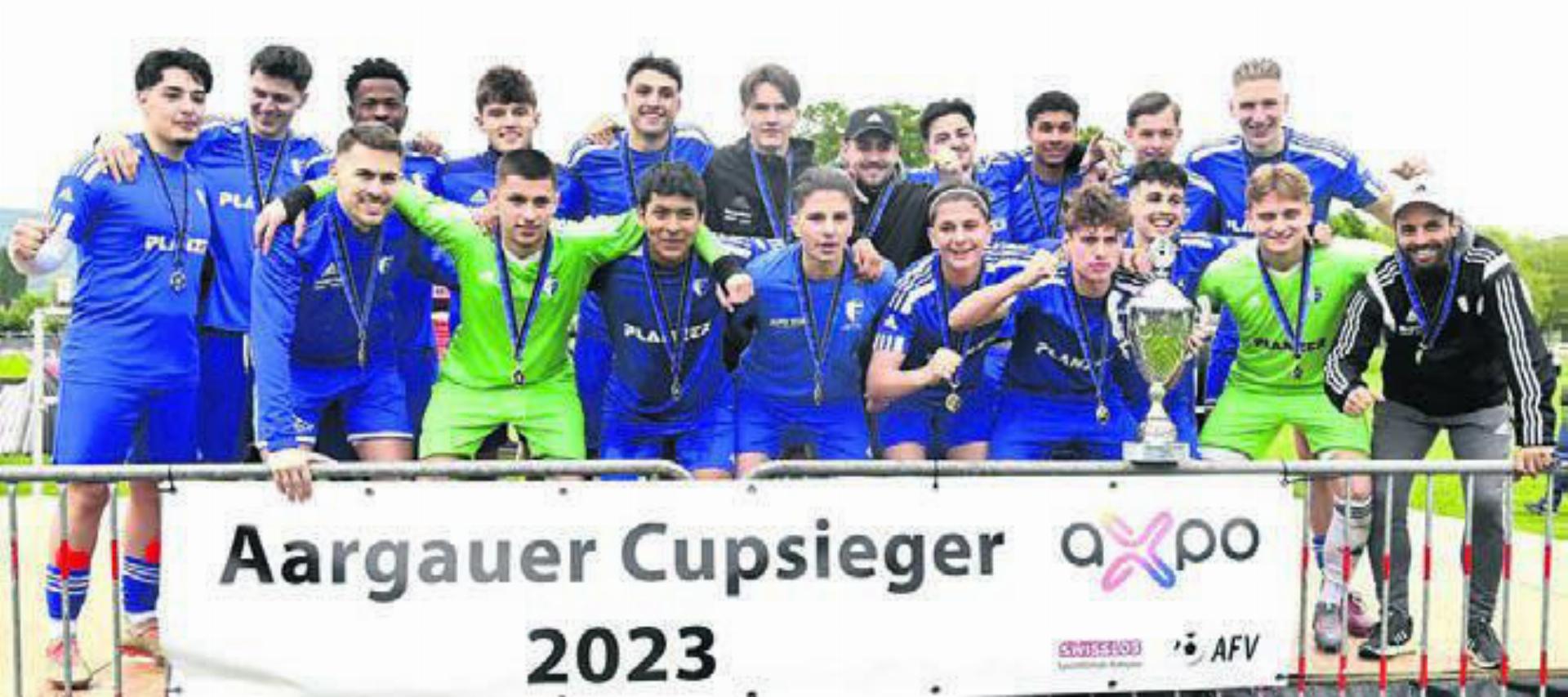Die A-Junioren des FC Wohlen sind ebenfalls Cupsieger. Bild: awa