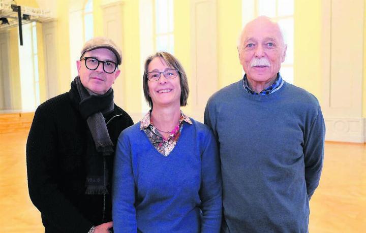 Das Leitungsteam von «The Muri Competition», von links: Renato Bizzotto (Gesamtleitung und künstlerischer Leiter), Jolanda Covo (Administration) und Peter Müller (Projektkoordination). Bild: zg