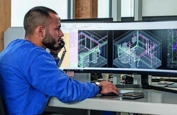 Die Gebäudetechnik-Spezialisten nutzen die modernsten technischen Möglichkeiten, was die detaillierte Planung und Ausführung erst möglich macht. Bild: zg