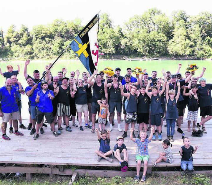 Die Bremgarter Pontoniere vertraten das Städtli an der Schweizer Meisterschaft in Schwaderloch. Bild: zg