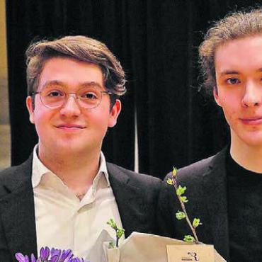 Zum vierten Mal ein Erfolg - Enrico Bassi am Fagott (links) und Leonid Surkov an der Oboe heissen die beiden Sieger von «The Muri Competition 2023». Bild: zg