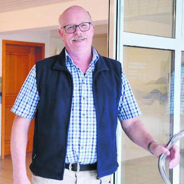 Ammann mit Haut und Haar - Die Tür zur Beueler Verwaltung – Albert Betschart durchschritt sie in den letzten 15 Jahren fast täglich. Bild: Annemarie Keusch