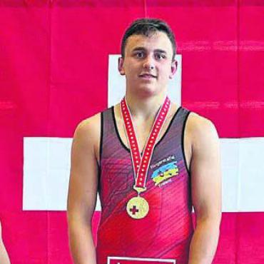 Zwischen Zagreb und Kriessern - Der Goldjunge: Colin Brunner holte an der SM in Kriessern die einzige Goldmedaille für die RS Freiamt. Bild: zg