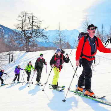 Skitour in den Flumserbergen - Eine gut geführte Skitour verspricht Freude und Sicherheit. Bild: zg