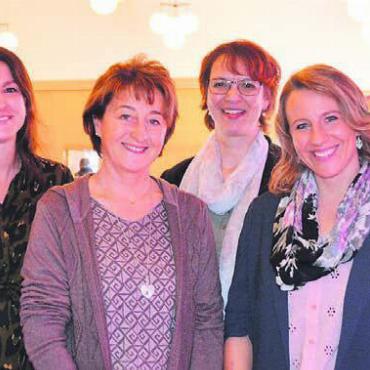 Landfrauen mit neuer Präsidentin - In dieser Konstellation nimmt der Vorstand die Zukunft in Angriff, von links: Eveline Villiger, Daniela Huwiler, Trudy Vollenweider, die neue Präsidentin Edith Nietlispach, Nicole Villiger und Nicole Keusch. Es fehlt: Vreni Emmenegger.