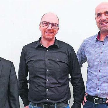 Entscheidender Schritt - Die drei Nationalratskandidaten der Mitte Merenschwand (von links): Viktor Andermatt, Daniel Käppeli und Kevin Vaes. Bild: zg
