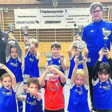 Das schwerste Team gewinnt - Die F-Junioren des FC Wohlen durften jubeln.