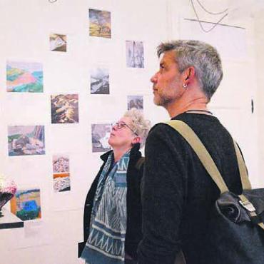 Vielseitigkeit der Landschaft - In das vielfältige Verständnis von Landschaft tauchten die Besuchenden der Vernissage ein.