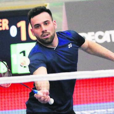 Badminton der Extraklasse - Cedric Nyffenegger vom Team Argovia. Hier an der SM 2022 in Widen. Bild: Archiv