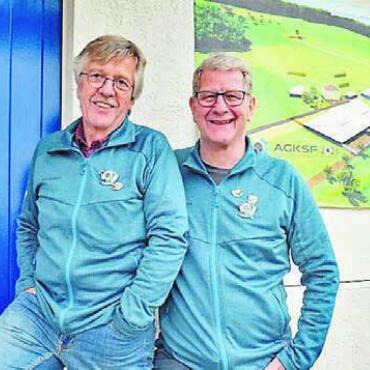 Besser als erwartet - Die Führungsspitze des Kantonalschützenfestes mit OK-Präsident Beat Brun (rechts) und dem 1. Vizepräsidenten Peter Klausner. Bild: pd