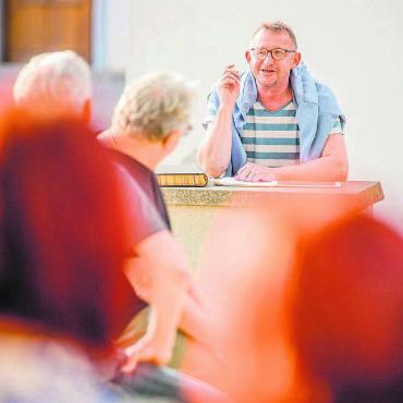 «Das Heimpublikum ist anders» - Auch im Theater ist Philipp Galizia in seinem Element. Er schwärmt von der guten Energie im gesamten Team. Bild: Gregor Galliker