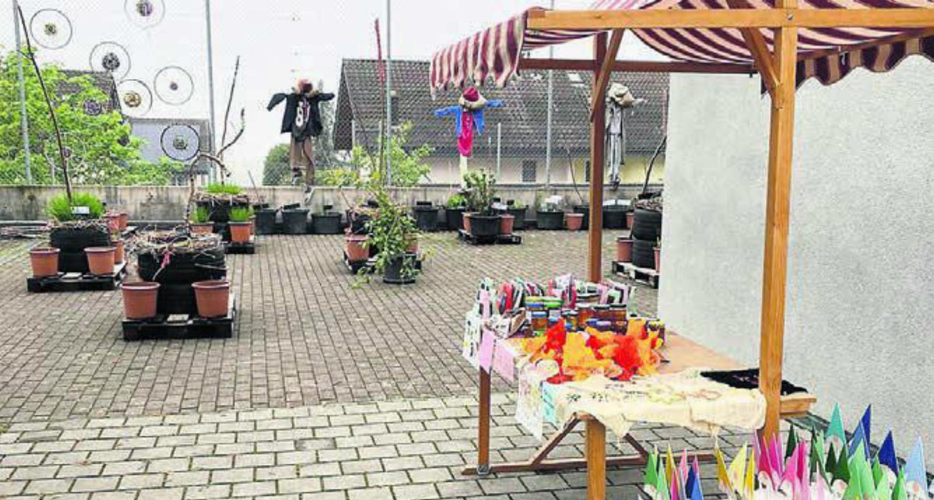 In Oberlunkhofen arbeiteten die gesamte Primarschule und der Kindergarten am eigenen Schulgarten. Bild: zg