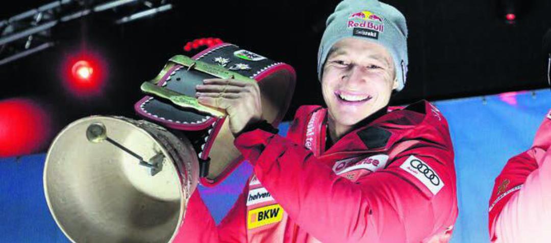 Marco Odermatt sorgt in Adelboden für ein Skifest. Das freut Urs Lehmann. Bild: Freshfocus